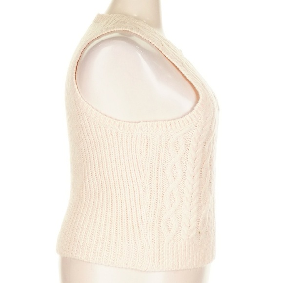 J. Crew ivory cropped cable-knit sweater shell XXL - Picture 5 of 9
